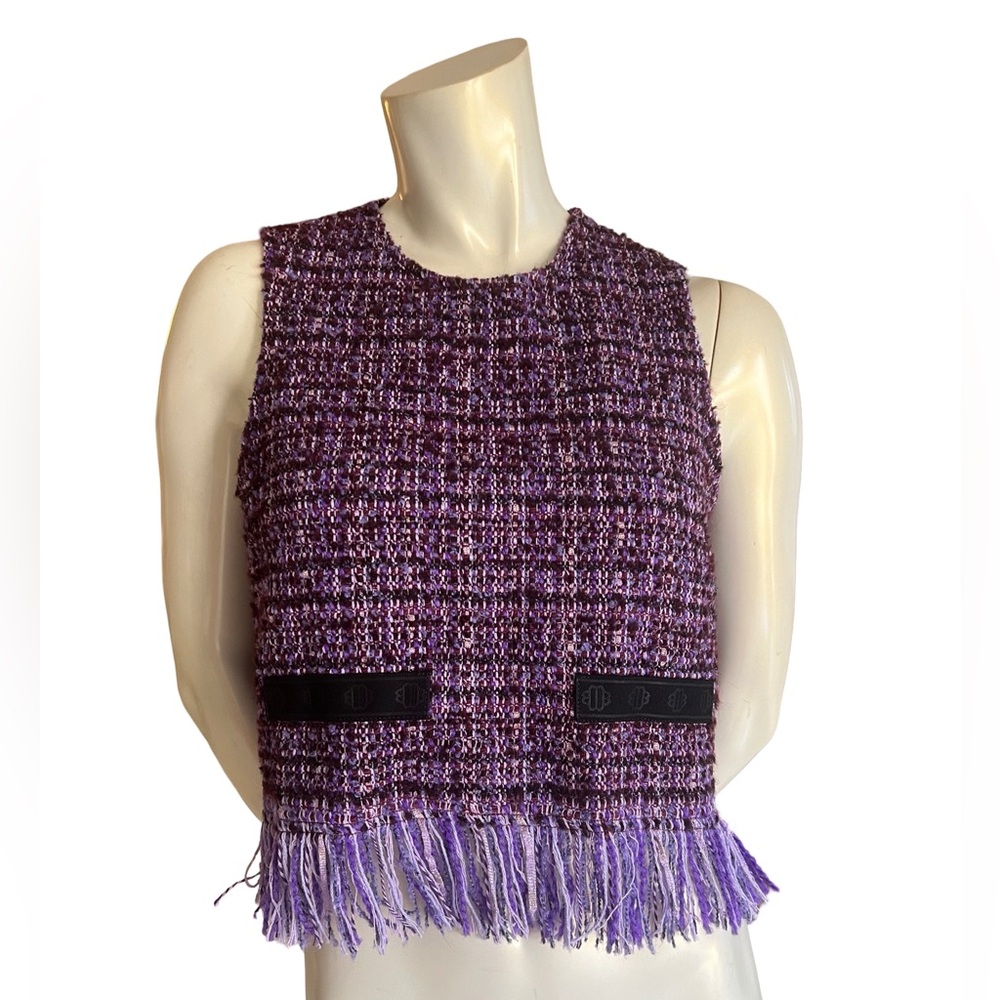 Maje tweed top size 1 small fridges purple